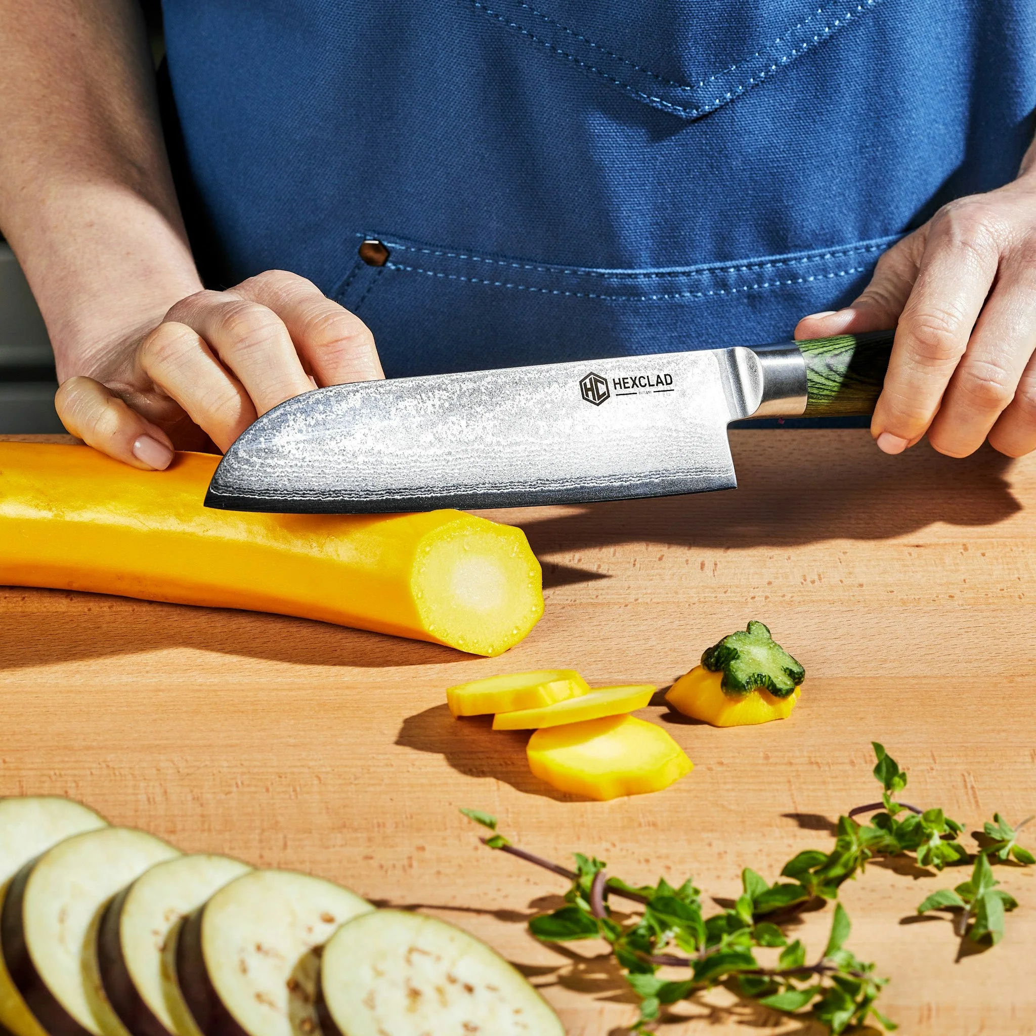 Damascus Steel 18 cm Santoku Knife - Image 4